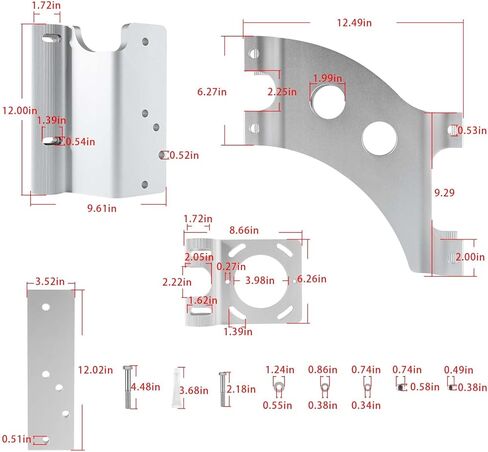 1810302 Talon Sandwich Adapter Mounting Bracket Heavy Duty Talon Jack Plate Mount Brackets Shallow Water Anchor Adapter Mounted Bracket for Port in Kuwait