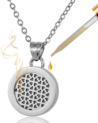 Sentir Essential Oil Necklace Diffuser - Patented Metal Aroma Diffuser Necklace Pendant, Infused Essential Oil Necklaces for Women, Perfume Scent Necklace Gift for Christmas, Birthday, 14K Gold Plated in Saudi Arabia