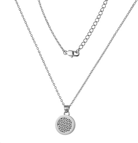 Sentir Essential Oil Necklace Diffuser - Patented Metal Aroma Diffuser Necklace Pendant, Infused Essential Oil Necklaces for Women, Perfume Scent Necklace Gift for Christmas, Birthday, 14K Gold Plated in Saudi Arabia