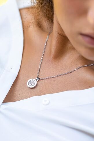 Sentir Essential Oil Necklace Diffuser - Patented Metal Aroma Diffuser Necklace Pendant, Infused Essential Oil Necklaces for Women, Perfume Scent Necklace Gift for Christmas, Birthday, 14K Gold Plated in Saudi Arabia