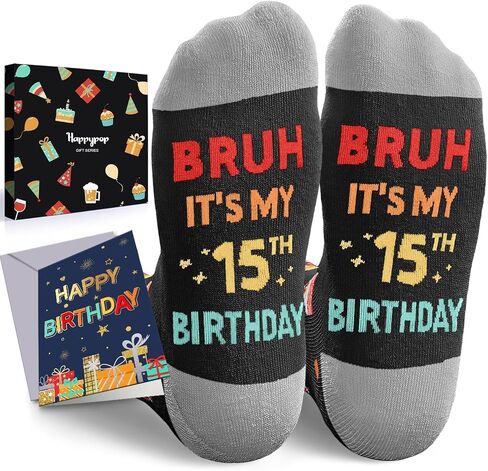 HAPPYPOP 16th Birthday Gifts for Teens - Socks for Young Adults Age 16, Presents for 16 Year Old Boys and Girls, 16 Yr Old Gift Ideas in Saudi Arabia