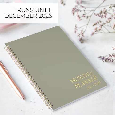 Beautiful 2025-2026 Monthly Planner and Calendar Book - To Do List Notebook That Easily Organizes Your Tasks to Boost Productivity - Runs From January 2025 Until December 2026 in Kuwait