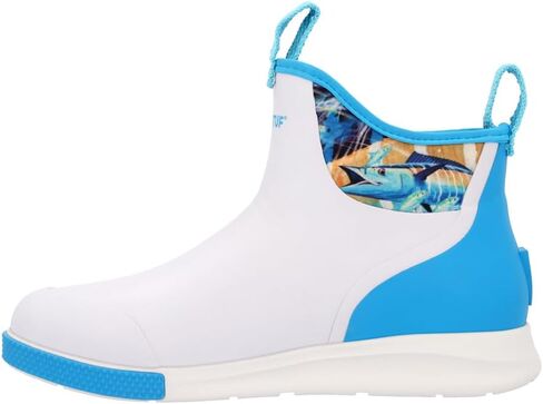 Men's 6 in Ankle Deck Boot Sport Guy Harvey, White, Size 10(M) in Kuwait
