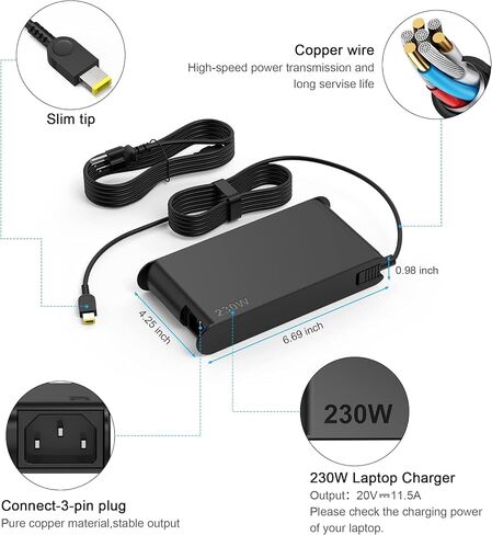 300W Legion Charger for Lenovo Legion R9000P R9000K Y9000K Y9000 20V 15A ADL300SLC3A ADL300SDC3A Laptop Adapter in Saudi Arabia