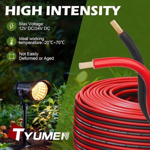 100FT 20/2 Red Black Electrical Wire, Pure Copper Wire 20 Gauge 2pin Wire Low Voltage LED Strips Extension Cord, 20AWG OFC 12V/24V DC Extension Wire for LED Strips Lamp Lighting, Hookup Wire in Saudi Arabia