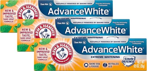 ARM & HAMMER Advanced White Extreme Whitening Toothpaste, Multi-Pack -Clean Mint - Fluoride Toothpaste (Pack of 12) in Saudi Arabia