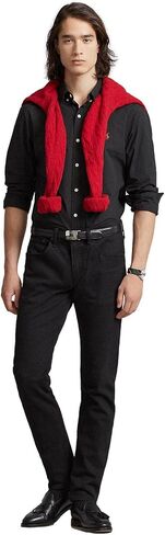 Polo Ralph Lauren Mens Solid Poplin Sport Shirt (M, NewportNavy) in Saudi Arabia