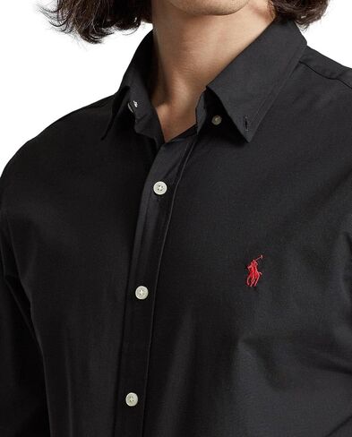 Polo Ralph Lauren Mens Solid Poplin Sport Shirt (M, NewportNavy) in Saudi Arabia