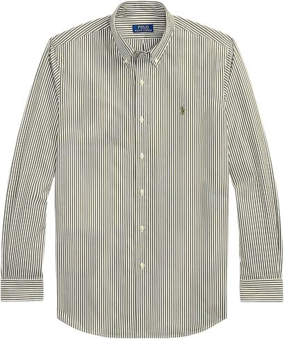 Polo Ralph Lauren Mens Solid Poplin Sport Shirt (M, NewportNavy) in Saudi Arabia