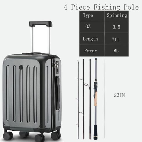 MINISTOREAM Travel Fishing Rods, 4 Piece Fishing Pole,Surf Casting/Spinning Rod,Ultralight Fishing Baitcasting Rod 7ft for Saltwater Trout, Bass, Walleye, Pike in Saudi Arabia