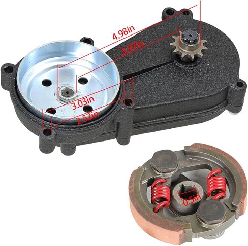 GXYWADY Transmission Gear Reduction Box Clutch Replacement for 2 stroke 47cc 49cc T8F 11T 13T 14T 17T 20T 116mm Black in Saudi Arabia