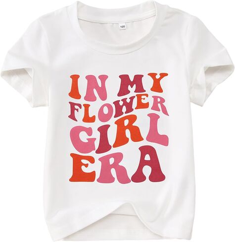BOUTIKOME in My Flower Girl Era Shirts Toddler Baby Girls T-Shirt Wedding Summer Tops Bridal Party Short Sleeve Tees 1-6T in Saudi Arabia