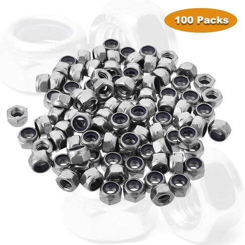 120 قطعة M3 Locknuts متري من النايلون إدراج عرافة قفل المكسرات الذاتي قفل النايلون إدراج M3x0.5mm 304 الفولاذ المقاوم للصدأ الذاتي قفل 5.5 مللي متر عرافة الجوز سائق الجوز الصغير لدواسات الدراجة RC طابعة ثلاثية الأبعاد in Kuwait