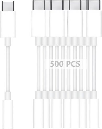 محول مقبس سماعة الرأس USB C إلى 3.5 مم، سلك كابل دونجل صوت Aux من النوع C متوافق مع iPhone 15/15 Pro/Pro Max/Plus، وSamsung Galaxy S23 S24 Ultra، وNote 20، وiPad Pro، وMacBook، وPixel XL in Kuwait