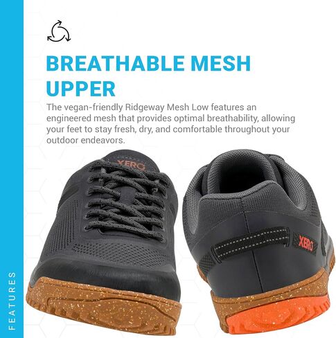 Xero Shoes Ridgeway Mesh Low Faded Black Women's Size 5 in Saudi Arabia