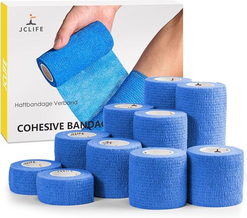 24 Pack Self Adhesive Bandage Wrap, 2" x 5 Yards Multicolor Breathable Elastic Bandage Wrap for People & Pets - Athletic Elastic Cohesive Bandage for Sports Injury: Ankle, Knee & Wrist sprains in Saudi Arabia