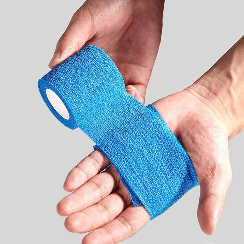 24 Pack Self Adhesive Bandage Wrap, 2" x 5 Yards Multicolor Breathable Elastic Bandage Wrap for People & Pets - Athletic Elastic Cohesive Bandage for Sports Injury: Ankle, Knee & Wrist sprains in Saudi Arabia