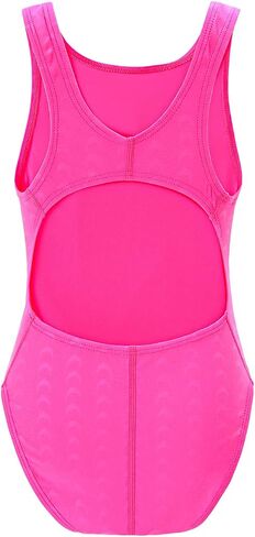 Girls Athletic Swimsuits One Piece Kids Solid Competition Swimwear for Practice Swim Team Training Black Bathing Suits(N Blackpurple,9-10T(M)) in Saudi Arabia