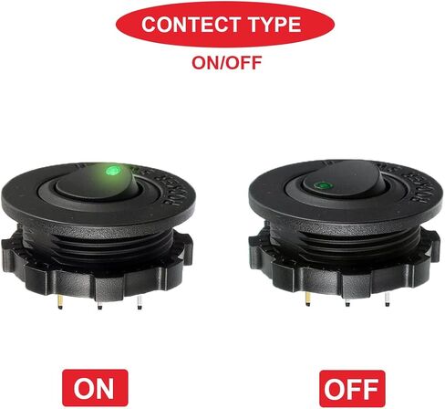 4Pcs Round Rocker Switch Shell DC 12V 20A 24V 10A,Yellow LED Lighted Switch SPST 3 Pin On Off 12 Volt DC Toggle Switch for Automotive Car Boat RV with Round Shell Locked Terminal Wires in Saudi Arabia