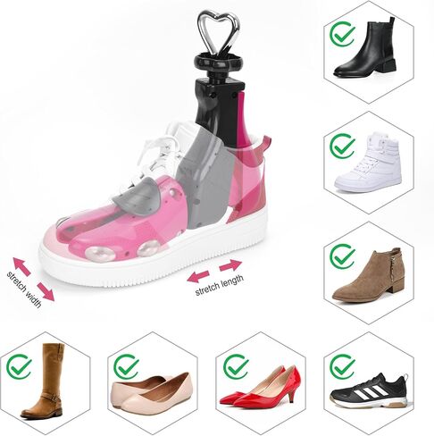 Shoe Stretcher Women Men, Boot Stretcher Women, Shoe Tree Adjustable Width Length for Wide Feet (Pack of 2, For Women size 9-14, Men's 8-13) in Saudi Arabia