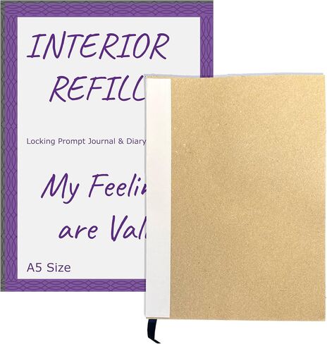 Journal with Lock & Daily Prompts for Tweens - Refillable Vegan Leather Diary for Girls, Teens, & Women - Emotional Growth & Self-Reflection - Locked Personal Notebook with Support Tools in Saudi Arabia