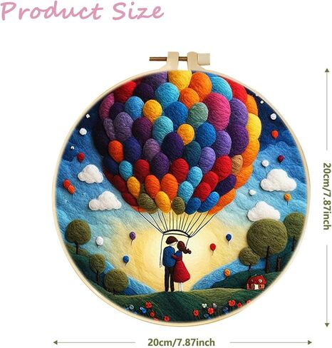 Amphol Needle Felting Kit for Beginner – Easy & Fun Wool Needle Felting Set with Needles, Foam Pad, Felt Cloth, and Instructions - Gift Home Decoration in Saudi Arabia
