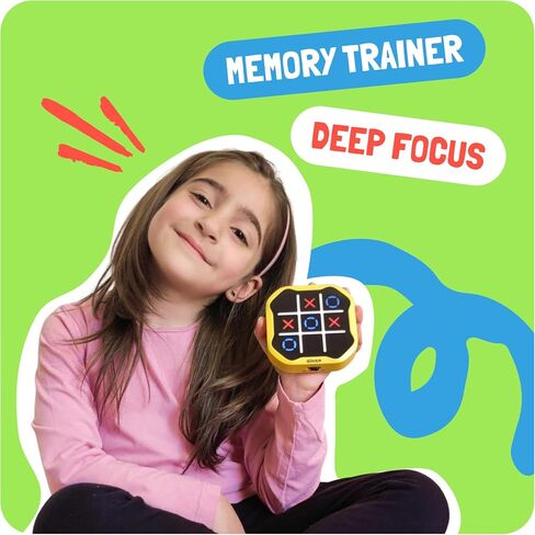 GiiKER Tic Tac Toe Bolt Game, Original 3-in-1 Handheld Puzzle Game Console, Portable Travel Games for Car Ride, Board Games for Kids and Adults, Birthday Gifts for Ages 3+ in Saudi Arabia