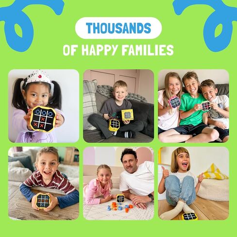 GiiKER Tic Tac Toe Bolt Game, Original 3-in-1 Handheld Puzzle Game Console, Portable Travel Games for Car Ride, Board Games for Kids and Adults, Birthday Gifts for Ages 3+ in Saudi Arabia