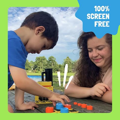 GiiKER Tic Tac Toe Bolt Game, Original 3-in-1 Handheld Puzzle Game Console, Portable Travel Games for Car Ride, Board Games for Kids and Adults, Birthday Gifts for Ages 3+ in Saudi Arabia