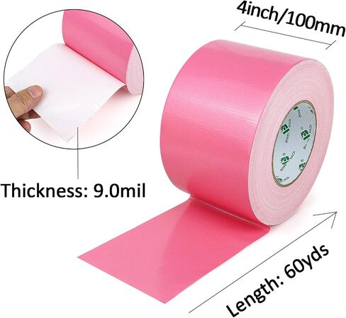 BOMEI PACK 4inch Wide Orange Duct Tape, Heavy Duty Strong Waterproof Industrial Color Duct Tape 9.0mil x 4inch x 60yds for Packing and Repairing in Kuwait