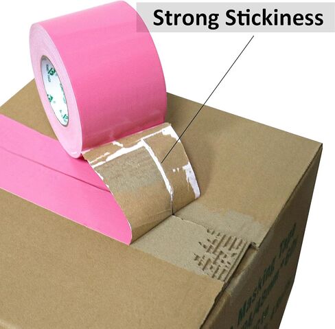 BOMEI PACK 4inch Wide Orange Duct Tape, Heavy Duty Strong Waterproof Industrial Color Duct Tape 9.0mil x 4inch x 60yds for Packing and Repairing in Kuwait