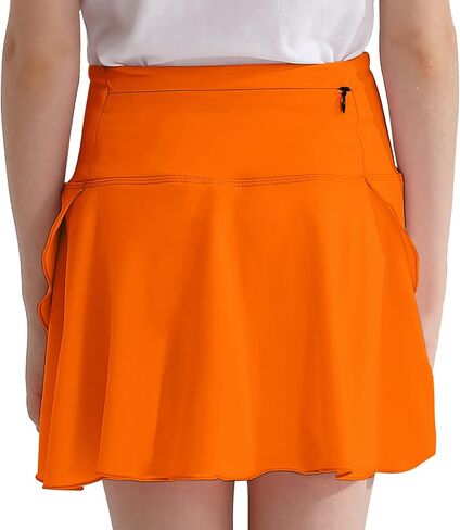 شورت رياضي فضفاض للفتيات من OEBLD تنانير عالية الخصر على شكل فراشة 2 في 1 تنورة للجري والتنس رياضية كشكشة مع جيوب in Kuwait