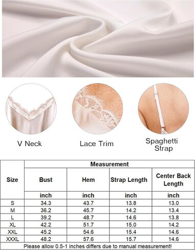 Ekouaer Women's 2 PCS Satin Camisole Lace Cami V Neck Casual Spaghetti Strap Tank Tops Black & Champagne L in Saudi Arabia