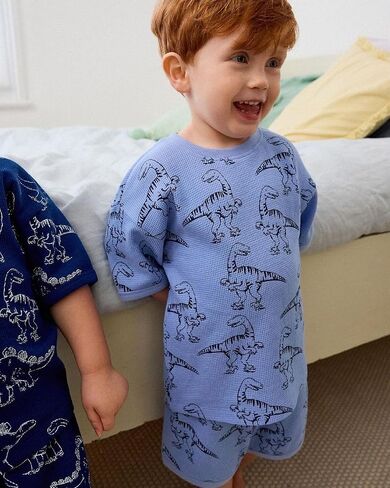 Rtnnsbbfcm Toddler Boy Summer Clothes Short Sleeve Dinosaur T Shirt Cartoon Shorts Baby Outfits Clothing Set (Dinosaur T Shirt Army Green, 18-24 Months) in Saudi Arabia