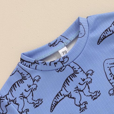 Rtnnsbbfcm Toddler Boy Summer Clothes Short Sleeve Dinosaur T Shirt Cartoon Shorts Baby Outfits Clothing Set (Dinosaur T Shirt Army Green, 18-24 Months) in Saudi Arabia