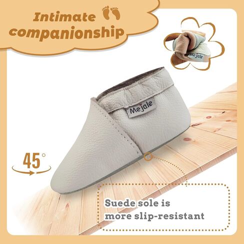 Mejale Baby Boy Girl Shoes Soft Soled Leather Moccasins Anti-Skid Infant Toddler Prewalker in Saudi Arabia