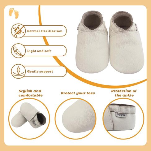 Mejale Baby Boy Girl Shoes Soft Soled Leather Moccasins Anti-Skid Infant Toddler Prewalker in Saudi Arabia