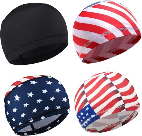1Pcs Skull Cap Helmet Liner Hard Hat Liner Running Beanie Head Wrap Bicycle Football Sweat Wicking Cycling Caps for Men Women,1pcs Black in Kuwait