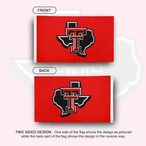 Desert Cactus Texas Tech University Flag Red Raiders Flag Banners 100% Polyester Indoor Outdoor 3x5 feet Flags (Style Y) in Saudi Arabia