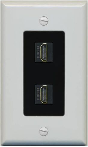 لوحة حائط HDMI مخصصة من RiteAV بمنفذين - 1 عصابة [أبيض/أبيض] in Kuwait