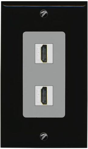 لوحة حائط HDMI مخصصة من RiteAV بمنفذين - 1 عصابة [أبيض/أبيض] in Kuwait