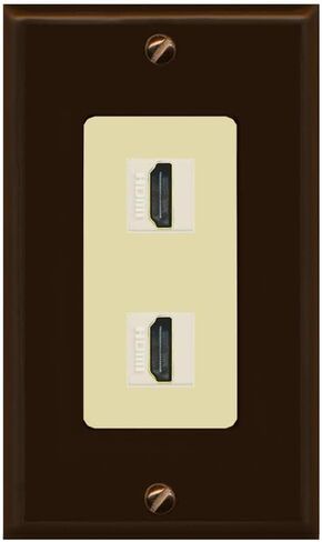 لوحة حائط HDMI مخصصة من RiteAV بمنفذين - 1 عصابة [أبيض/أبيض] in Kuwait