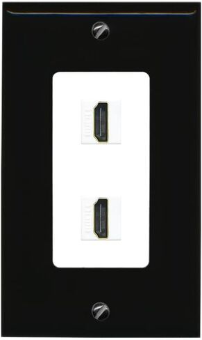 لوحة حائط HDMI مخصصة من RiteAV بمنفذين - 1 عصابة [أبيض/أبيض] in Kuwait