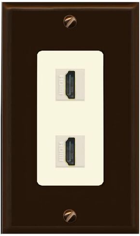 لوحة حائط HDMI مخصصة من RiteAV بمنفذين - 1 عصابة [أبيض/أبيض] in Kuwait