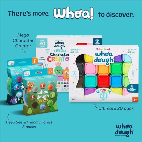 ضحكة مكتومة وزئير - ألوان عجينة Whoa Cosmic - عجينة الأطفال اللمسية - وقت الفنون والحرف الممتعة لمرحلة ما قبل المدرسة - تركيبة آمنة للأطفال - للأعمار من 3 سنوات فما فوق in Kuwait