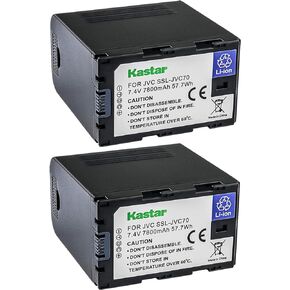 Kastar Battery 2 Pack for JVC SSL-JVC50 SSL-JVC70 SSL-JVC75 BN-S8I50 GY-HMQ10 GY-LS300 GY-HM200 GY-HM200U GY-HM600 GY-HM600E GY-HM600EC GY-HM620U GY-HM650 GY-HM650SC GY-HM650U GY-HM660SC GY-HM660U