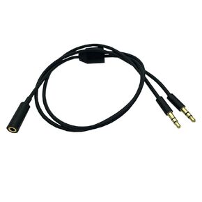 Headphone Audio Splitter 3.5mm Female to 2 Dual Male 3.5mm TRS Y Splitter Cable Gold-Plated Stereo Jack for Smartphone PC Mp3/4 Earphone Speaker 19.68 inch/0.5m