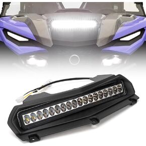 Qagea Hood Scoop Light Fit for Yamaha RMAX 1000, Front LED Auxiliary Spot Light Compatible with 2021 2022 2023 Yamaha Wolverine RMAX2 1000 / RMAX4 1000
