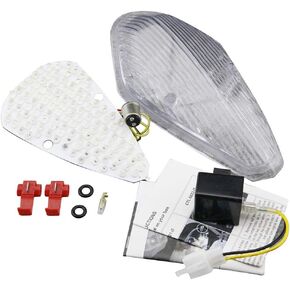 Mallofusa Motorcycle Integrated Taillight LED Brake Tail Light Compatible for Honda VTX 1300 REYRO VTX 1800/1800T RETRO 2002 2003 2004 2005 2006 2007 2008 Clear Lens