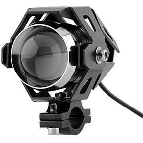 Wecade® Motorcycle 125W U5 LED Driving Fog Head Spot Light White Lamp Headlight (Black)